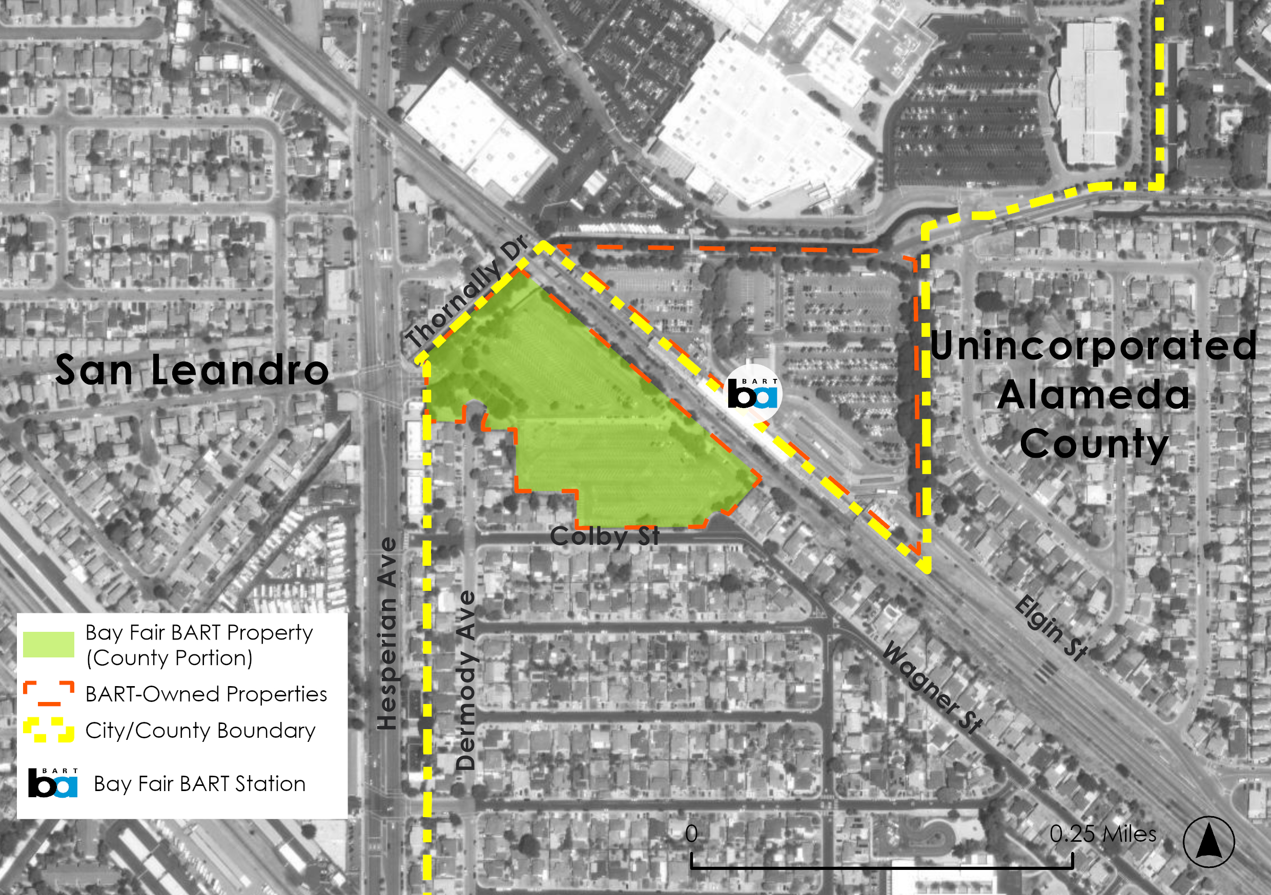 Bay Fair BART Property map