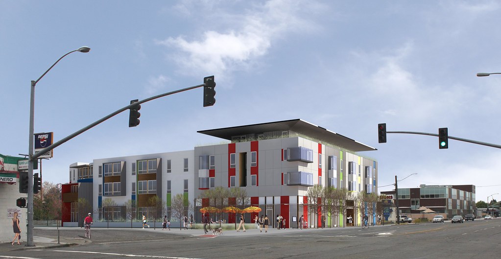 Rendering of Ashland Family Housing. Photo links to photo album that open in a new window.