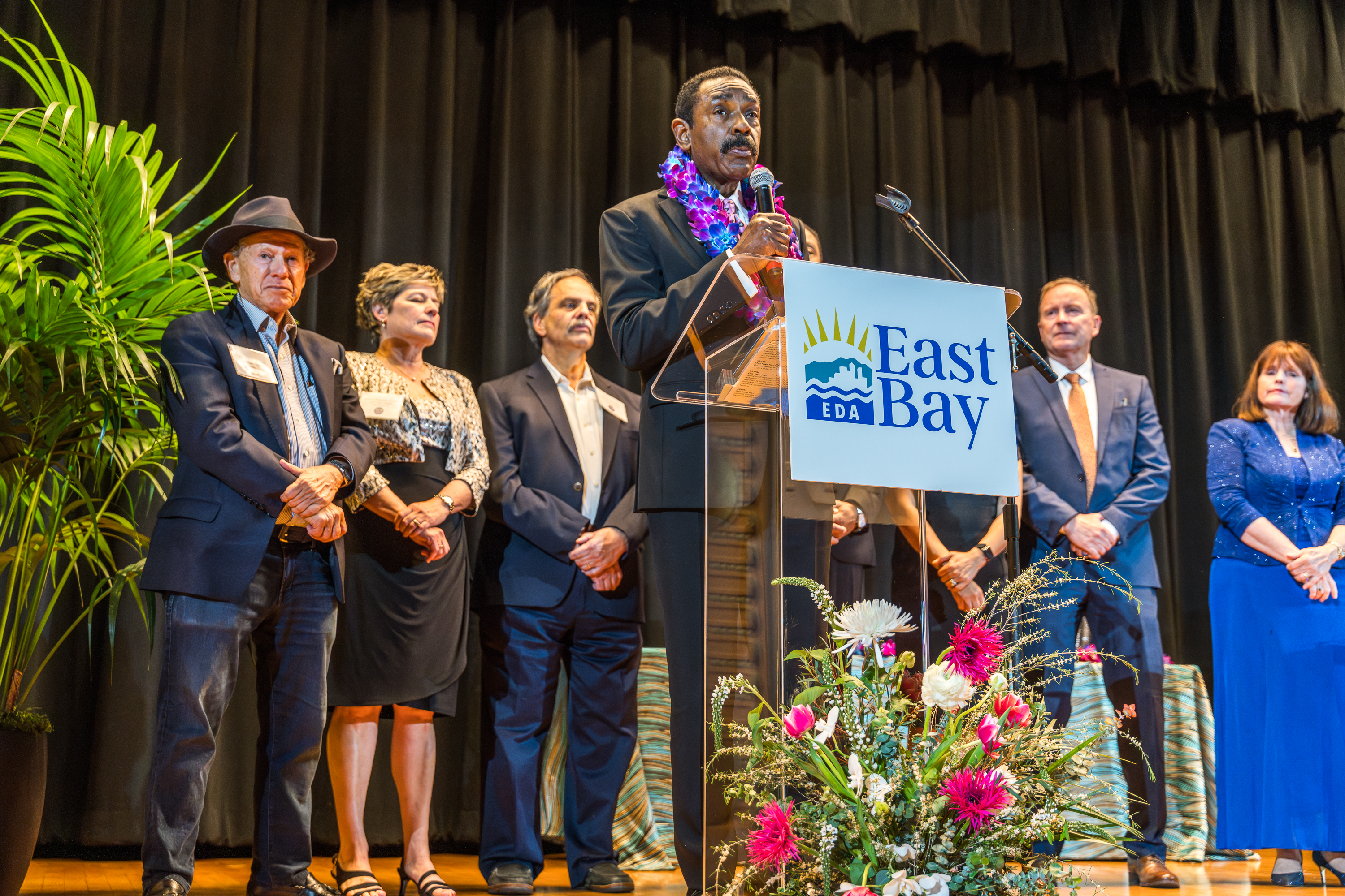 Supervisor Carson speaking at East Bay EDA event.