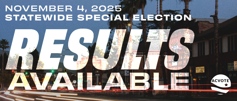 The November 4, 2025 Statewide Special Election results are now available